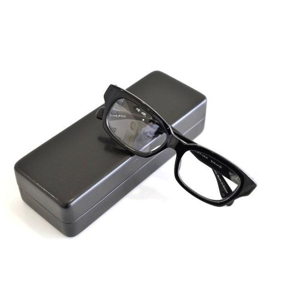 隆織 メガネフレーム 職人手作り F-005 セルロイド使用 ブラック