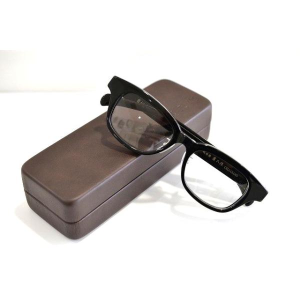 越前國 甚六作 跳ね上げ セルロイド ノー芯 オールセル JN-073 メガネ