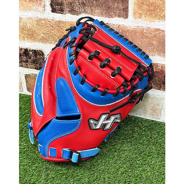 ハタケヤマ キャッチャーミット 軟式用 グラブ ハタケヤマ（HATAKEYAMA） 軟式グラブ 捕手用 PRO-M23 AレッドXブルー