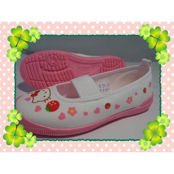 訳あり 持越し品 ★送料無料 子供上履き S02 可愛い上靴 ハローキティ 幼稚園入学 布製 ピンク色