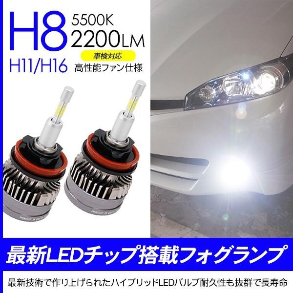 ウィッシュ20系 WISH 超薄型 LED フォグランプ バルブ H8/H11/H16