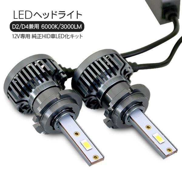プリウス 30系超薄型 LEDヘッドライト バルブ D4C/D2C LED ベッド