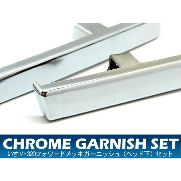 いすゞ フォワード320 ヘッドライト下部分 メッキリム ヘッドライト