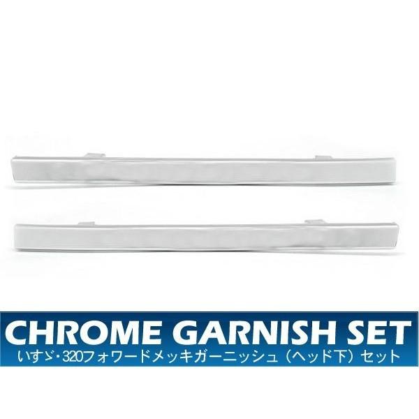 いすゞ フォワード320 ヘッドライト下部分 メッキリム ヘッドライト