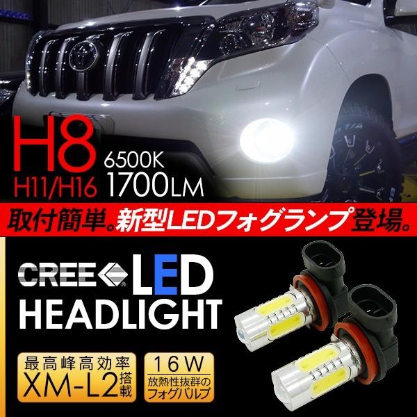 ランドクルーザー ランクル プラド150系 LED フォグランプ 16W H8/H11 