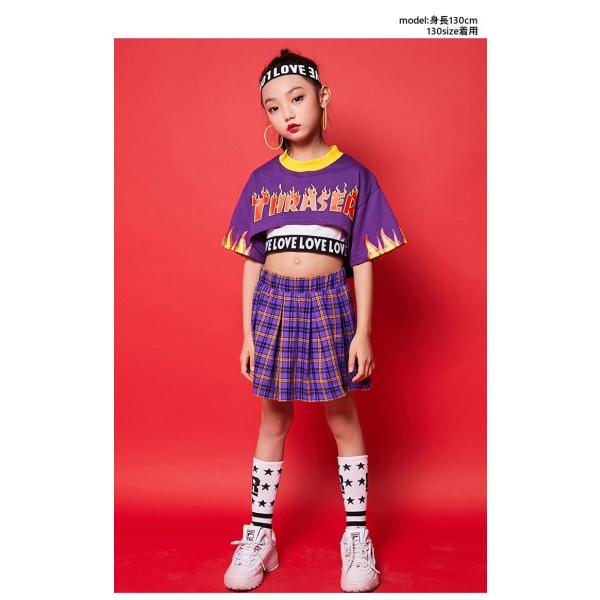 ダンス衣装 ガールズ かっこいい チアダンス キッズ へそ出し セットアップ 韓国 ヒップホップ トップス スカート 紫 Buyee 日本代购平台 产品购物网站大全 Buyee一站式代购 Bot Online