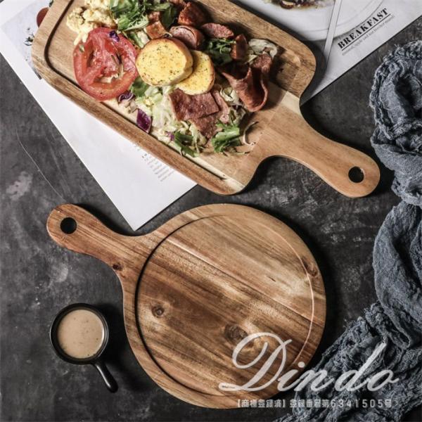 ピザ焼きトレー 木製の手付きピザトレー 寿司台 丸型 四角 取っ手付き