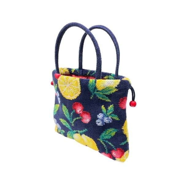 feiler（フェイラー） バッグ 手付き巾着 きんちゃく ラフルッタ 紺