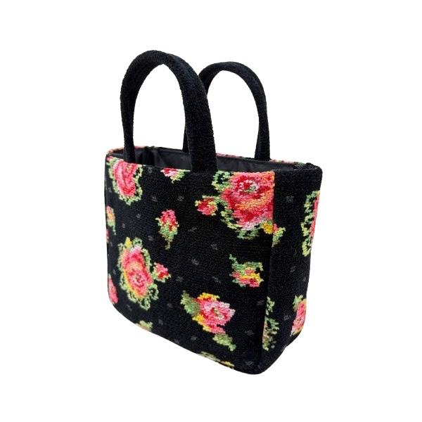 feiler（フェイラー） バッグ in バッグ レーシーローズドット 黒