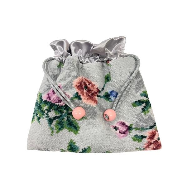 feiler（フェイラー） 巾着 きんちゃく 小 メロウローズ シルバー