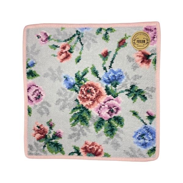 FEILER マット　新品未使用　タグ付き　50×100㎝　フェイラー　花柄刺繍 未使用品に近いフェイラー 花柄刺繍ポーチ レッドベース｜Yahoo!フリマ