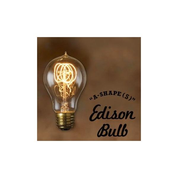 おもしろ 雑貨 インテリア エジソンバルブ Edison Bulb A-SHAPE Sサイズ タングステン電球  照明 口金E26タイプ 40W 60W