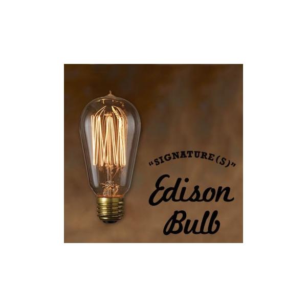 おもしろ 雑貨 インテリア エジソンバルブ Edison Bulb SIGNATURE Sサイズ タングステン電球  照明 口金E26タイプ 40W 60W