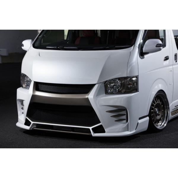 トヨタハイエース4型以降フロントバンパーESSEXエアロ+ステップ3R9ボルドー 03.jpg