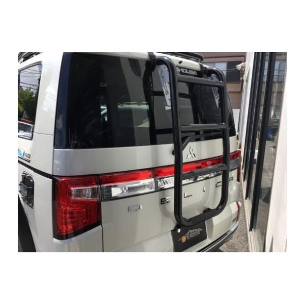 デリカD:5 前期CV5W ×4machiyamaアルミリアラダー デリカD:5 前期 後期 CV1W 専用 リアラダー スチール製 ブラック