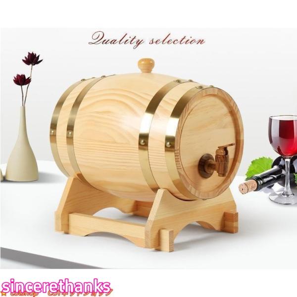 手作り：環境にやさしく安全な高品質を長期間使用できます。樽の内側はアルミホイルで裏打ちされており、ワインの漏れを効果的に防ぐことができます。絶妙な技量、繊細な質感、より使いやすい。オーク樽には4つのスタンド、1つのタップが付いているので簡単...