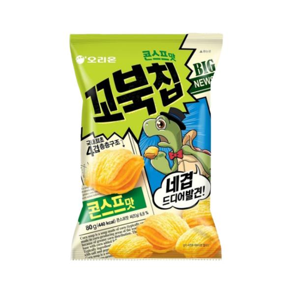 【韓国お菓子】オリオン/コブクチップ コーンスープ味 80gx3袋 [正規輸入品]