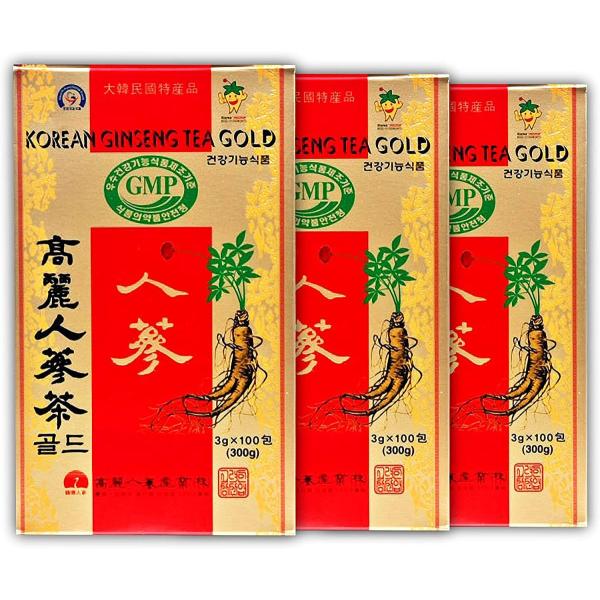 KGNF 高麗人参茶 GOLD 3g×100P×3個セット (紙箱）