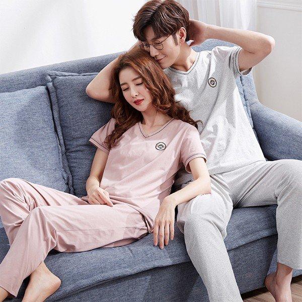 レディース メンズ お揃い パジャマ グッズ 前開き 半袖 上下セット 夏用 かわいい キャラクター ペアルックカップル 寝間着 部屋着 ルームウェア単品売り綿100 Zy7979 神龍閣 通販 Yahoo ショッピング