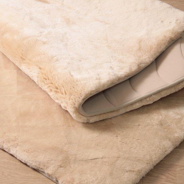 極上 西川 高密度 ムートンシーツ 敷パッド セミダブルサイズ :MU75SD