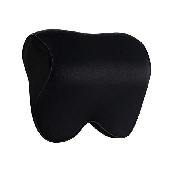 Aoomiya ネックパッド 車 安値 クッション 低反発 ネックピロー ブラック ドライブ 頚椎サポート 運転 旅行 枕