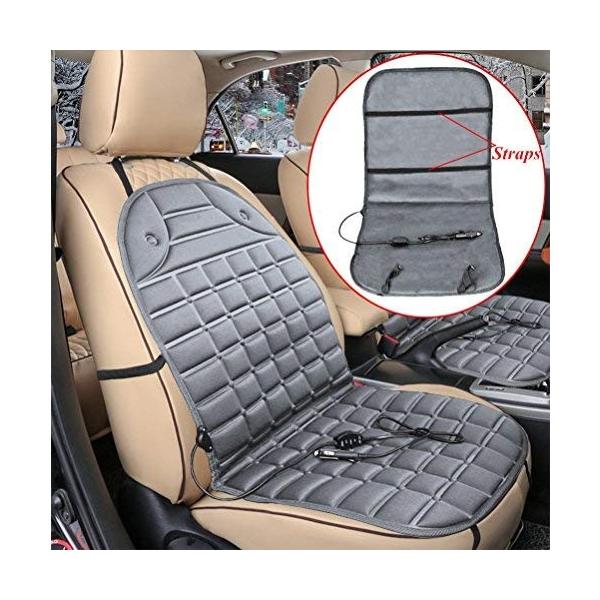 Hcmax 購入 シートヒーター 車用 2枚セット 冬の車内を暖かくなるホットカーシート 強 弱 座席ヒートクッション シートカバー 二段階温度切り替え
