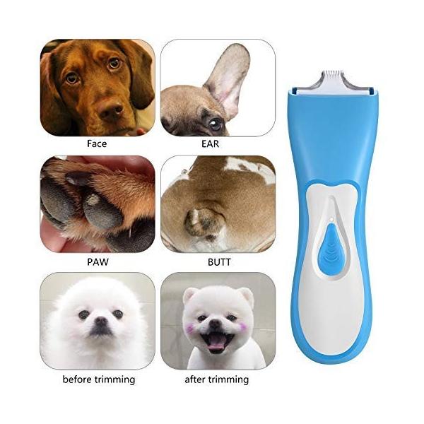 Bluefire ペット バリカン 犬猫 クリッパー 充電式 コードレス 高精度 低振動 足裏 プロ用 国内送料無料 水洗い可 ペット用シェーバー 低騒音