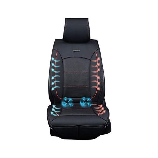 最新 カーシートカバー 冷風送風 マッサージ 恒熱ヒーター 機能搭載 シートクッション 車シートカバー クールシート カーエアーシート 四季通用 通気性優れ