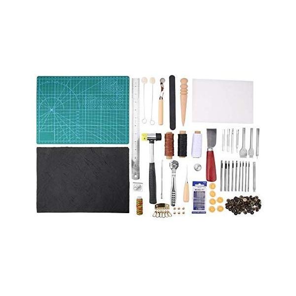 Diy手作りレザーツールセット 皮革工具 手作り裁縫 道具 縫製キット レザークラフトキット