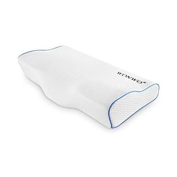 Wonwo 枕 低反発まくら 安眠 快眠枕 人気 肩こり対策 頭痛改善 仰向き横向き対応 プ 抗菌 ピロー 良い通気性 頚椎サポー いびき防止 人気急上昇 洗える