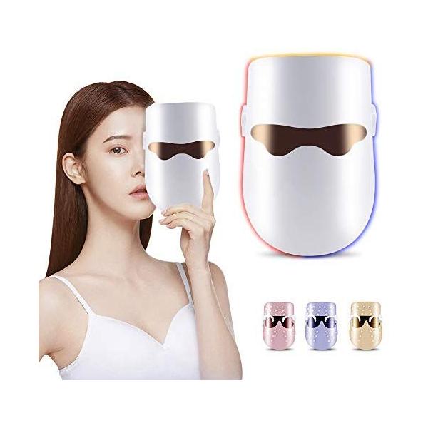 Binnice Led 美顔マスク 美顔器 光エステ 光美容器 美肌 Usb 3色光 Ipl