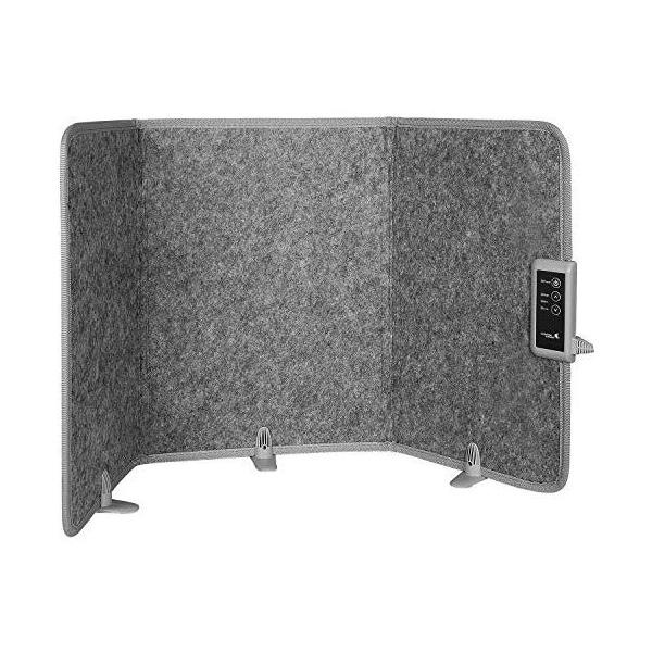 デスクヒーター 遠赤外線 パネルヒーター 省エネ 暖房器具 冷え対策 グレー 足元ヒーター 安全装置 高温版 国内在庫