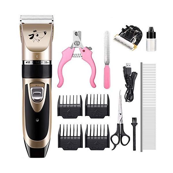Xianrui 13点セット ペット用バリカン 犬 猫 バリカン 19最新 ヘアカット 充電式
