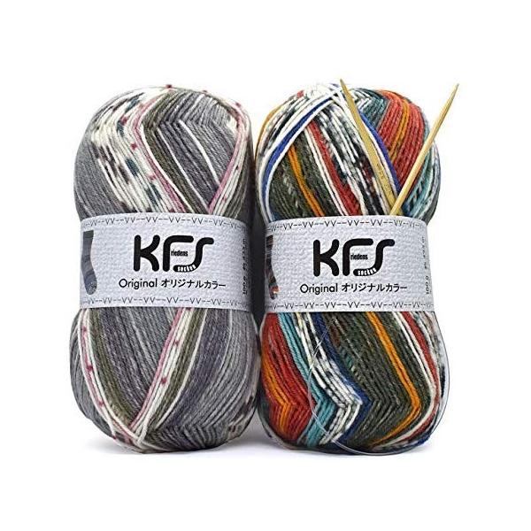 Kfs 編物キット 毛糸 Opal オパール 絆セット Kfs100 サーカス Kfs101 ランデブー 腹巻帽子の作り方 輪針付き