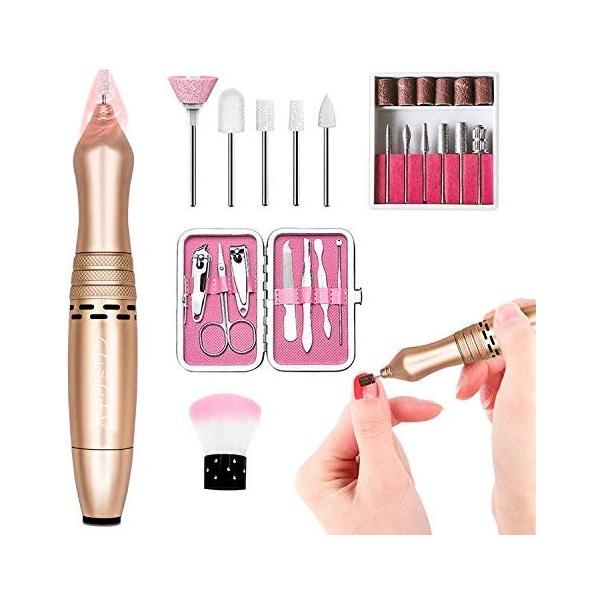 ハナウミワン 電動ネイルケア ネイルマシン ネイルマシンセット 激安 激安特価 送料無料 ネイルドリル 爪やすり 角質除去 低振動 爪磨き 日 甘皮処理 低騒音