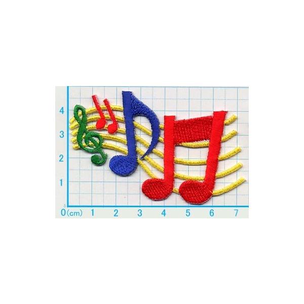 送料63円 メロディ 赤青 アイロンワッペン 刺繍 アップリケ 音楽音符マーク Buyee Servicio De Proxy Japones Buyee Compra En Japon