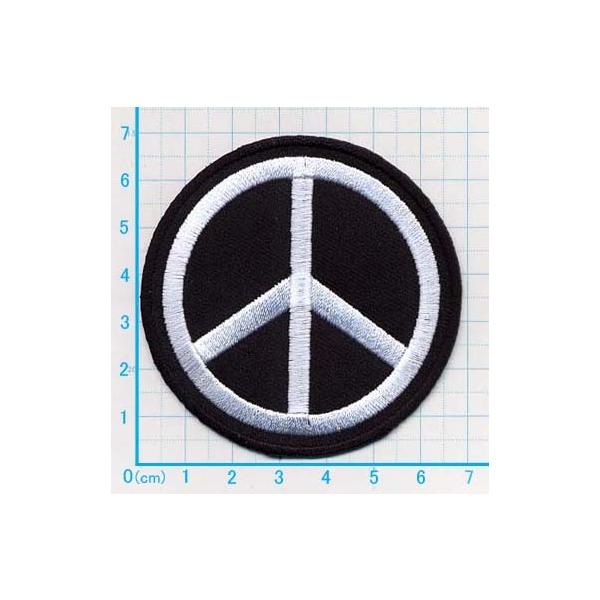 送料63円 ピースマーク黒 アイロンワッペン 刺繍 アップリケ Peaceマーク Buyee Servis Zakupok Tretim Licom Buyee Pokupajte Iz Yaponii