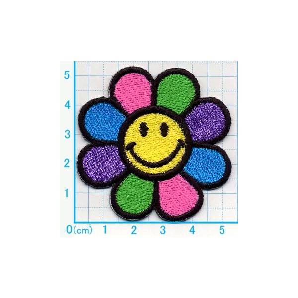 送料63円 スマイルフラワーm アイロンワッペン 刺繍 アップリケ 花柄ニコちゃんマーク Buyee Buyee Japanese Proxy Service Buy From Japan Bot Online