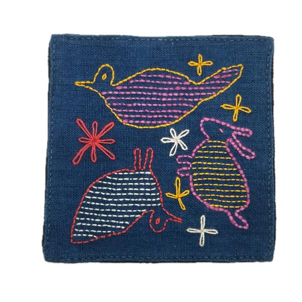 エスニックモチーフ刺繍 アジアン雑貨手芸材料 プリミティブアート