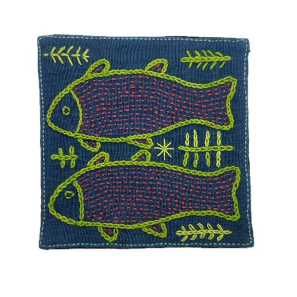 エスニックモチーフ刺繍 アジアン雑貨手芸材料 プリミティブアート