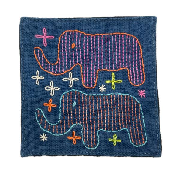 エスニックモチーフ刺繍 アジアン雑貨手芸材料 プリミティブアート