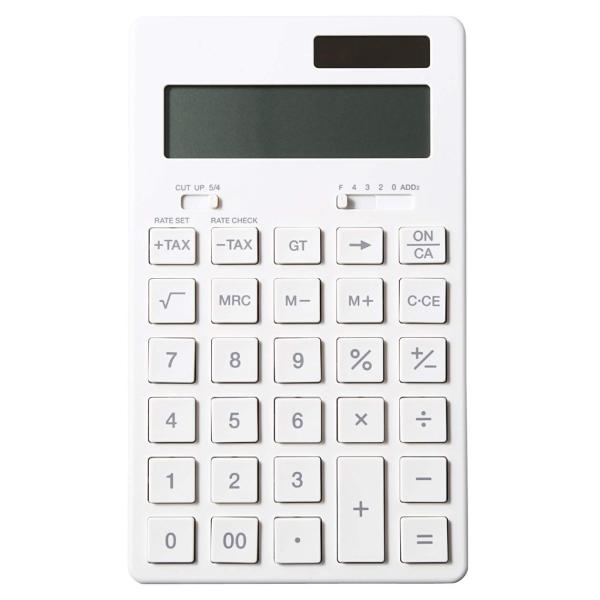 無印良品 電卓 普通電卓 ホワイト 12桁(KK-1154MS) 37355538 送料無料