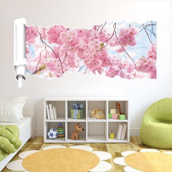 ウォールステッカー トリック アート 3d 桜 オーダーメイド トリックアートシリーズ シール はがせる 壁紙 防水 B シルキーウォールステッカー専門店 通販 Yahoo ショッピング