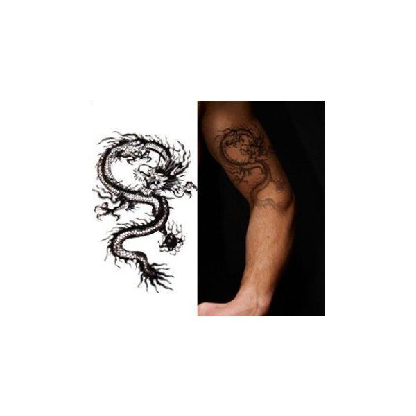 貼るtatoo Tt 328 モノクロ 龍 防水防汗で長持ち 日本未発売デザイン タトゥーシール 大きい サイズ メール便配送 海 タトゥシール タトゥー シー Buyee Buyee Japanese Proxy Service Buy From Japan Bot Online