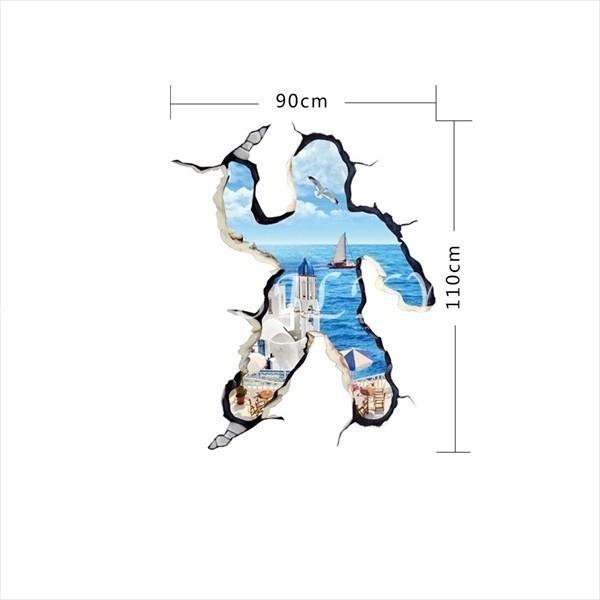 トリックアート3d 人 壁 ウォールステッカー ウォール ステッカー シール 北欧 はがせる 壁紙 送料無料 英語 英字 オシャレ Ws 802 シルキーウォールステッカー専門店 通販 Yahoo ショッピング