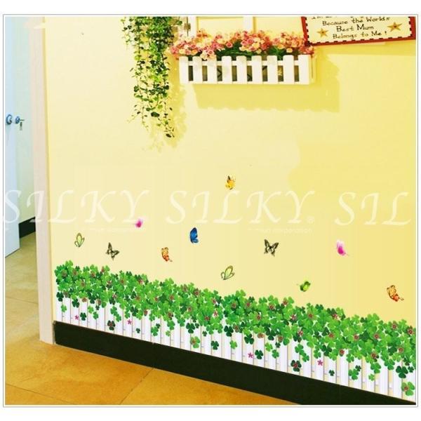 【特大極細】メタトロン30cmウォールステッカー ウォールステッカー ホワイトフェンスクローバー silkyroom ウォール