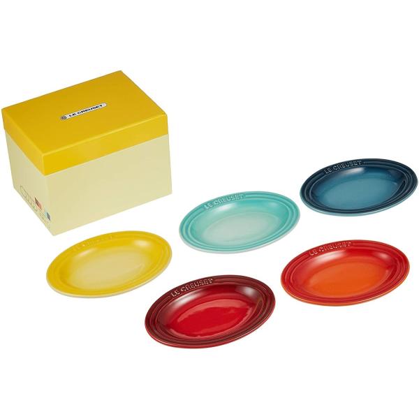 【新品未使用】LE CREUSET レインボー ティープレートセット6枚 箱付き 新品未使用】LE CREUSET レインボー ティープレートセット6枚 箱付き