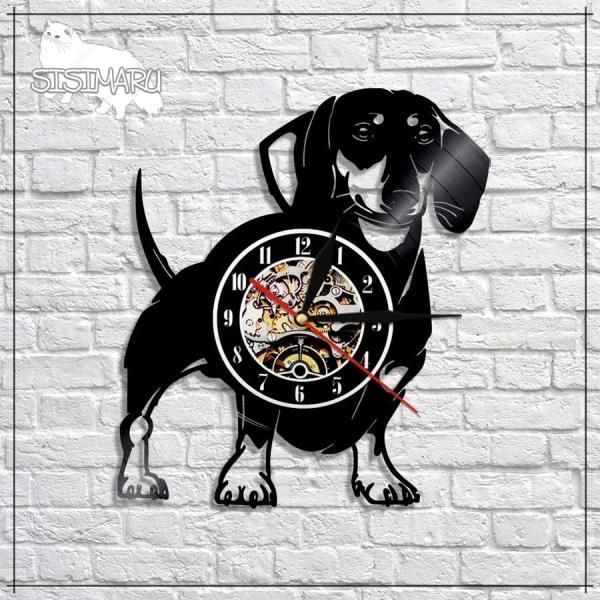 ダックスフンド 子犬 犬 掛け時計 直径25cm ウォールクロック Wall Clock 3075 並行輸入品 6osvnvlpsf 掛け時計 壁掛け時計 Clubhercules Com