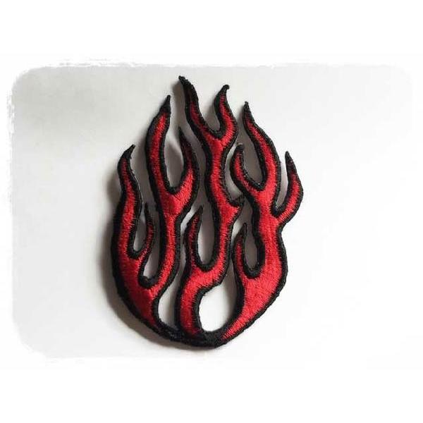 ファイヤーワッペンアイロン接着fire炎刺繍レッド : 刺繍家族 - 通販 
