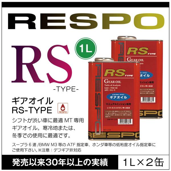 RESPO K̔X { X| MTpMAIC 1L RMD-1LRS 100%w { RESPO RS-TYPE 75W-90y2ʁz